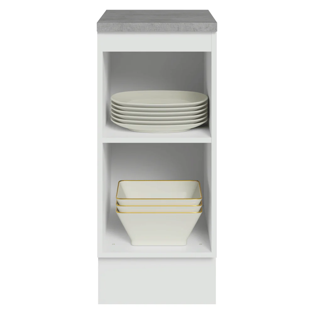 Balcão de Cozinha 35 cm 1 Porta Branco/Crema Vik Madesa - Image 5