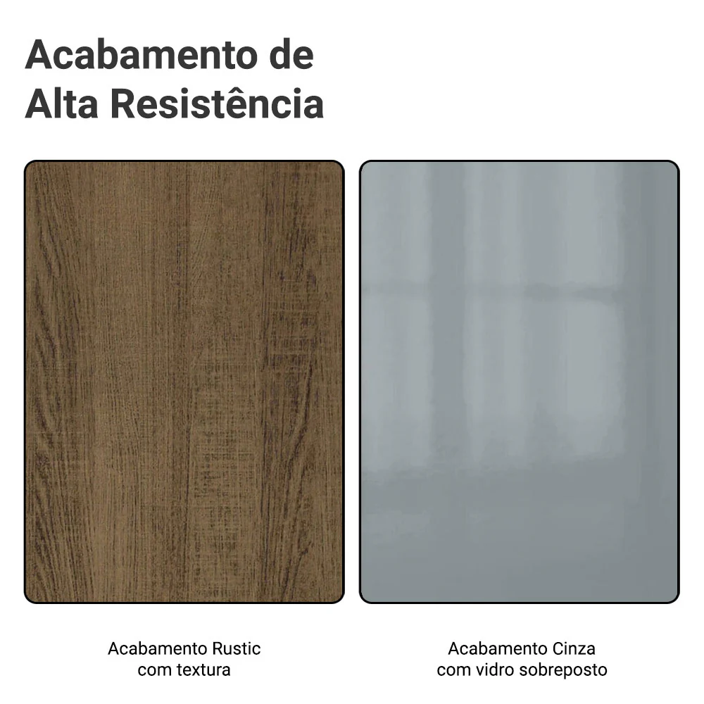 Balcão de Cozinha 35 cm 1 Porta Rustic/Cinza Lux Madesa - Image 10