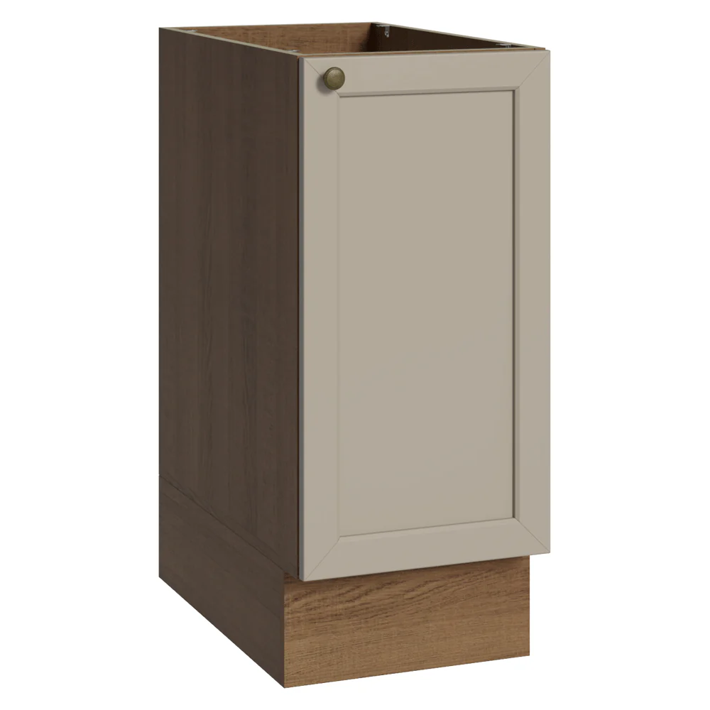Balcão de Cozinha 35 x 60 cm 1 Porta (Sem Tampo) Rustic/Crema Vik Madesa