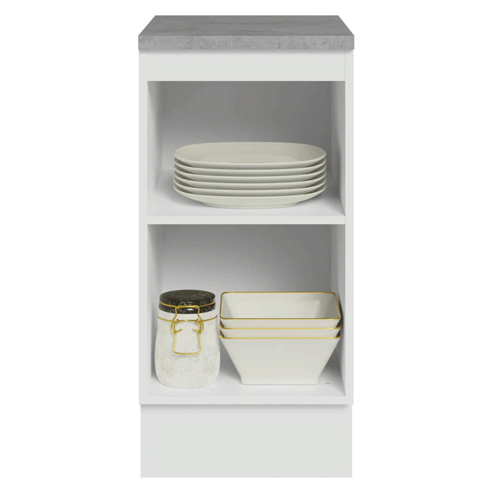 Balcão de Cozinha 40 x 60 cm 1 Porta (Com Tampo) Branco/Crema Vik Madesa - Image 5