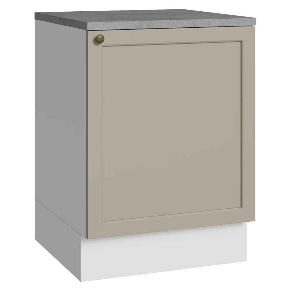 Balcão de Cozinha 60 cm 1 Porta Branco/Crema Vik Madesa