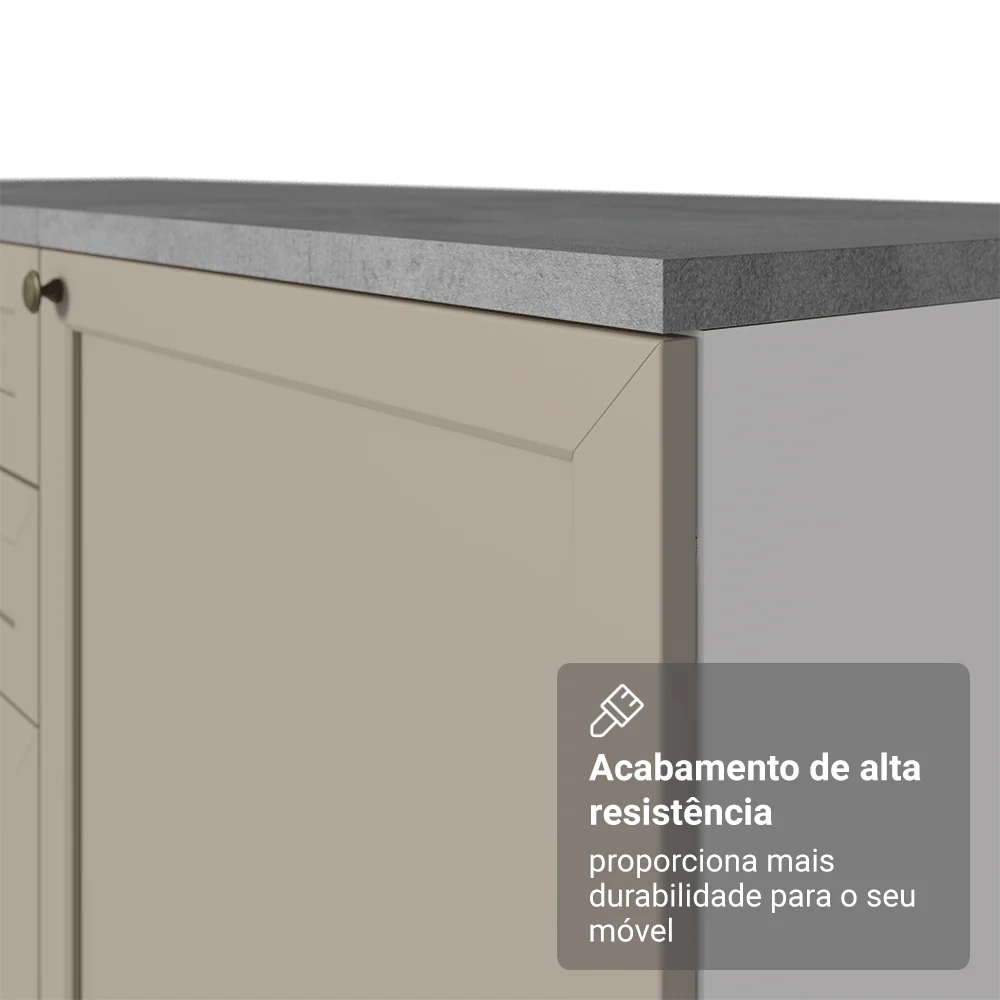 Balcão de Cozinha 60 cm 1 Porta Branco/Crema Vik Madesa - Image 9