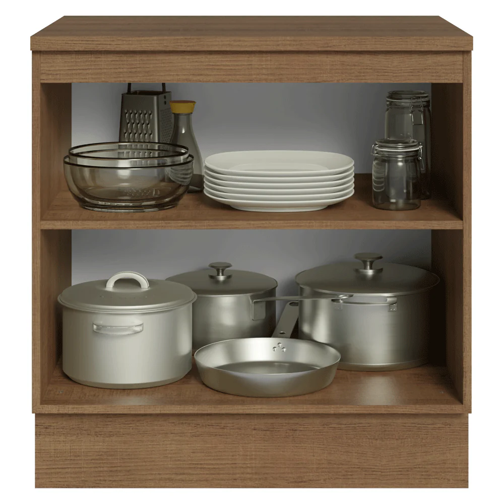 Balcão de Cozinha 80 cm 2 Portas Rustic/Crema Vik Madesa - Image 4