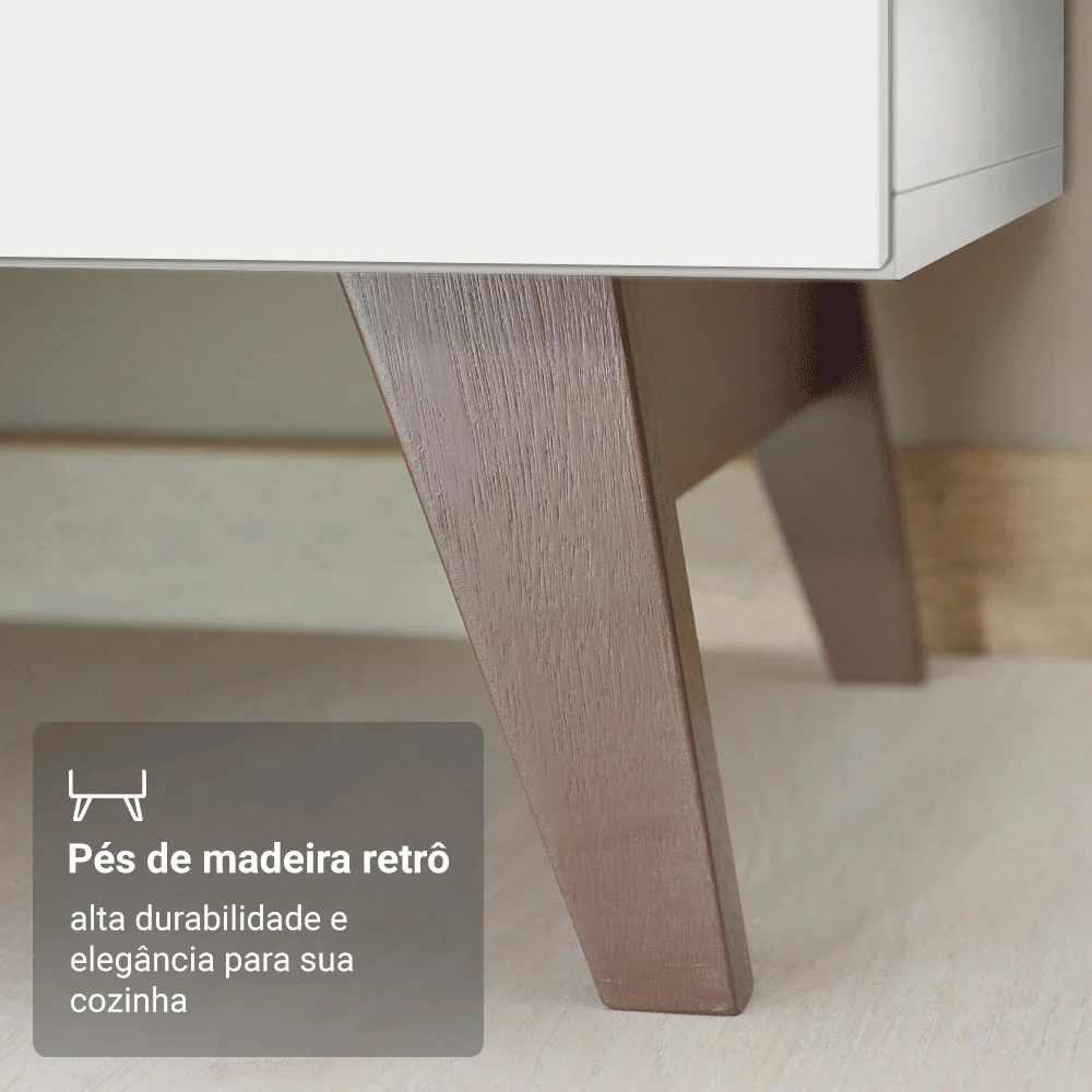 Balcão Gabinete de Pia 2 Portas Branco Madesa Reims - Image 9