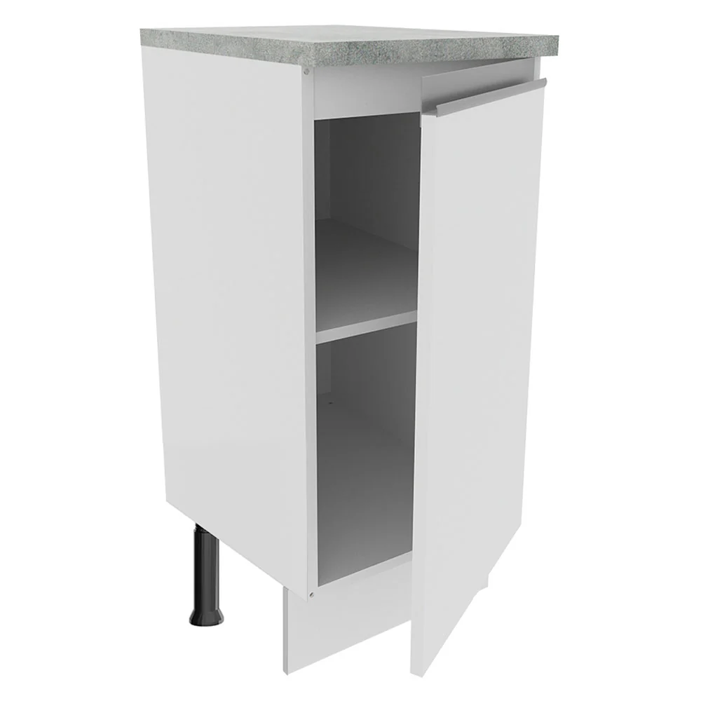 Balcão Madesa Glamy 35 x 60 cm 1 Porta (Com Tampo) Branco - Image 4