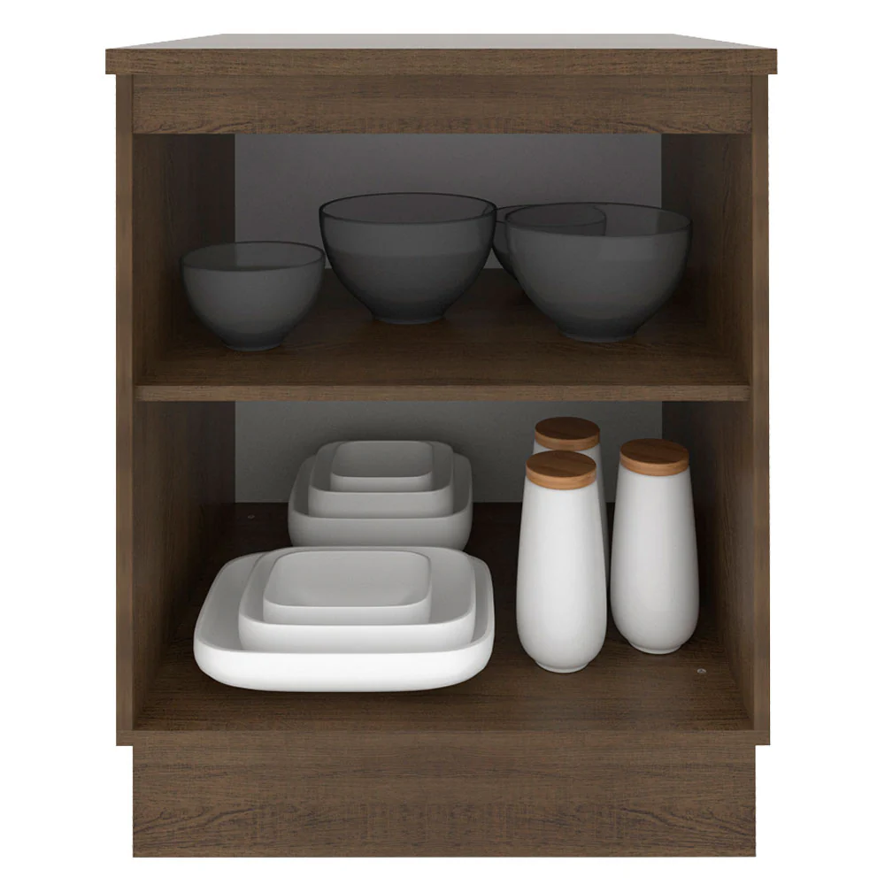 Balcão Madesa Glamy 60 cm 1 Porta Rustic/Branco - Image 3