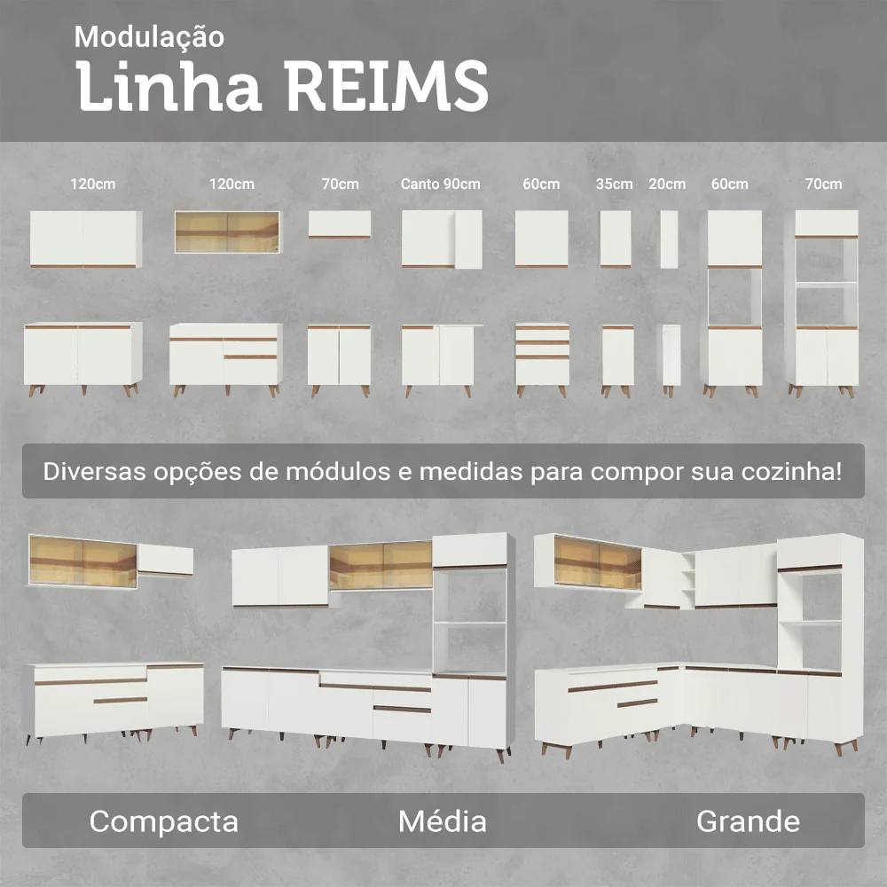 Balcão Madesa Reims 70 cm 2 Portas - Branco - Image 8