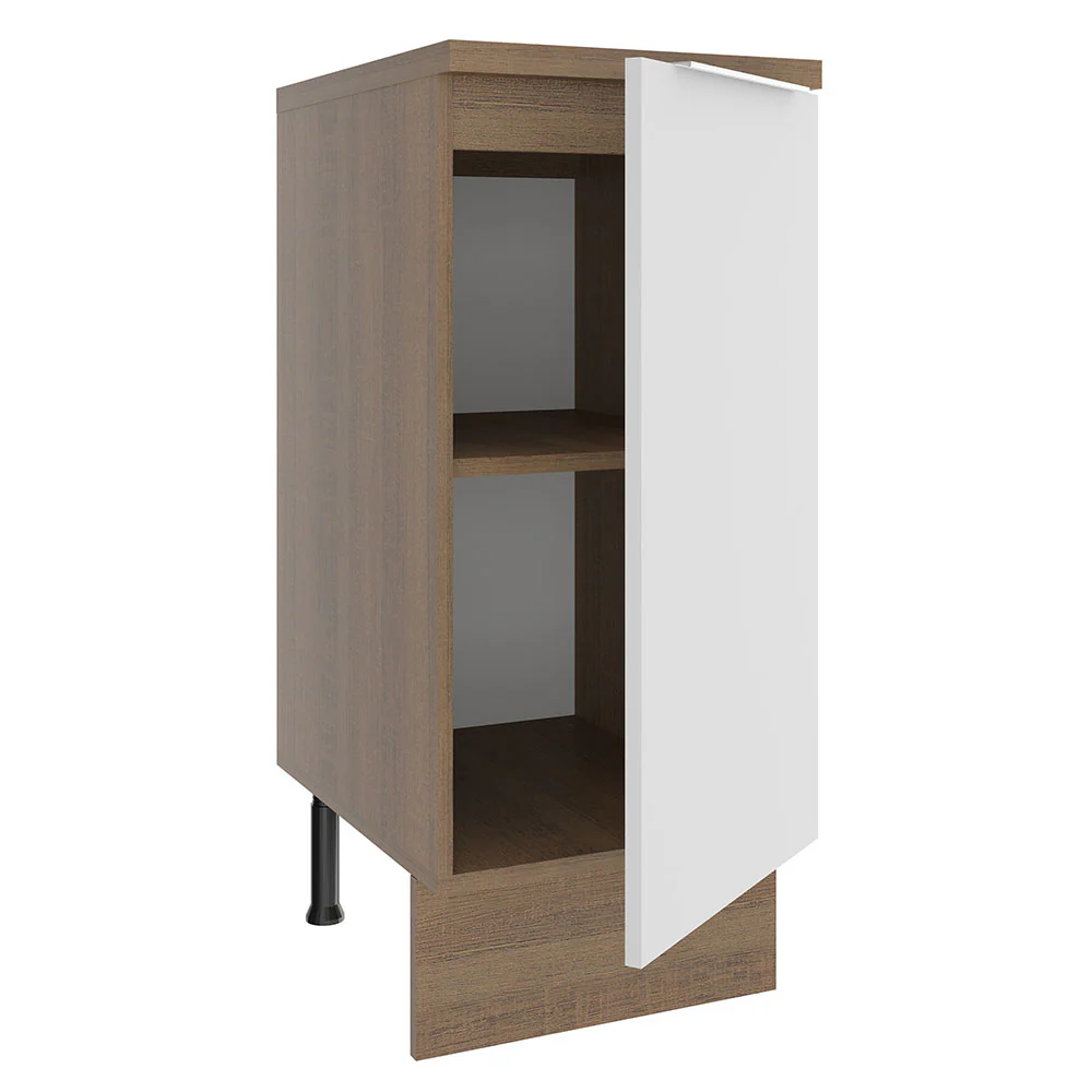 Balcão Madesa Stella 35 x 60 cm 1 Porta (Com Tampo) Rustic/Branco - Image 4