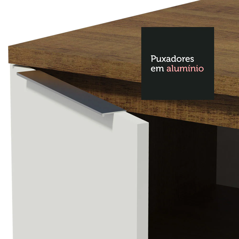 Balcão Madesa Stella 35 x 60 cm 1 Porta (Com Tampo) Rustic/Branco - Image 6
