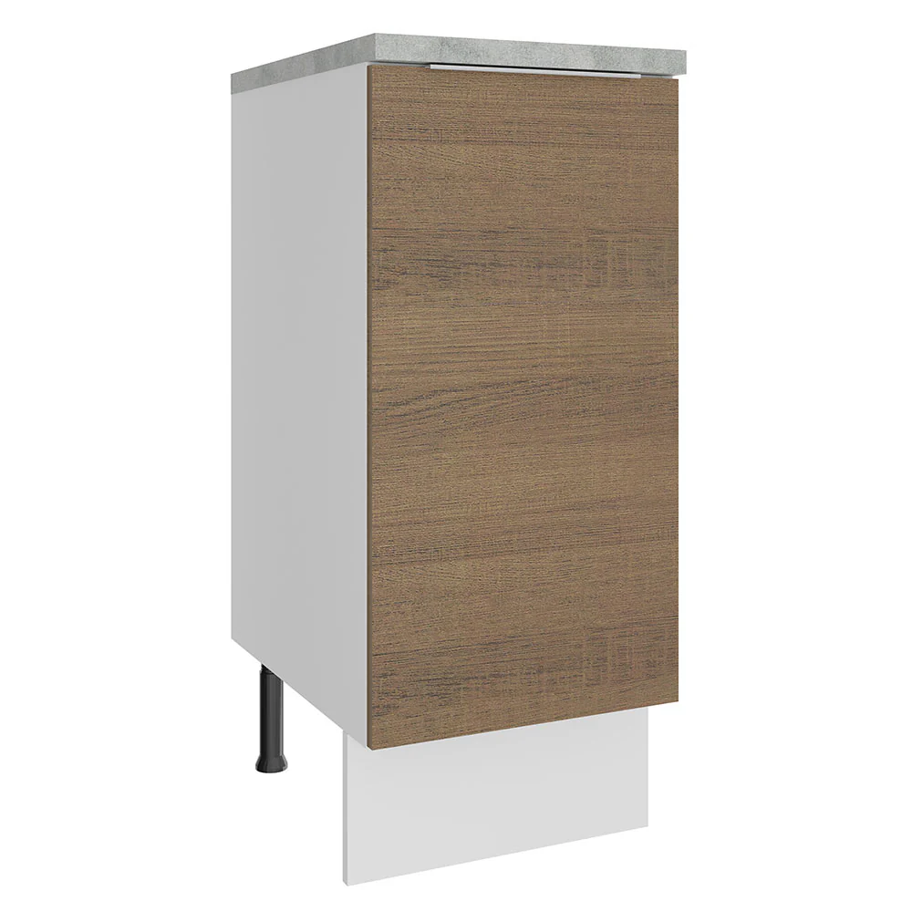 Balcão Madesa Stella 35 cm 1 Porta Branco/Rustic