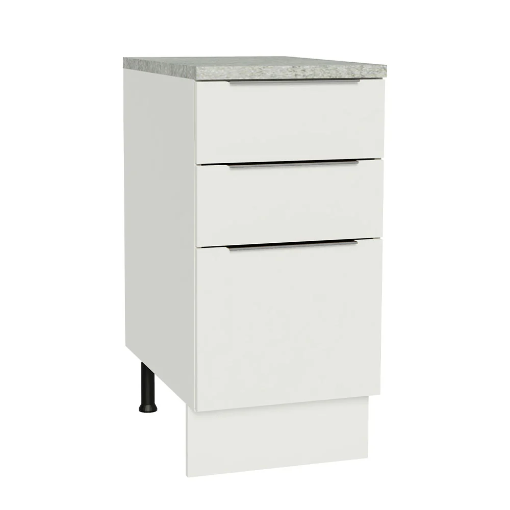 Balcão Madesa Stella 40 x 60 cm 3 Gavetas (Com Tampo) Branco