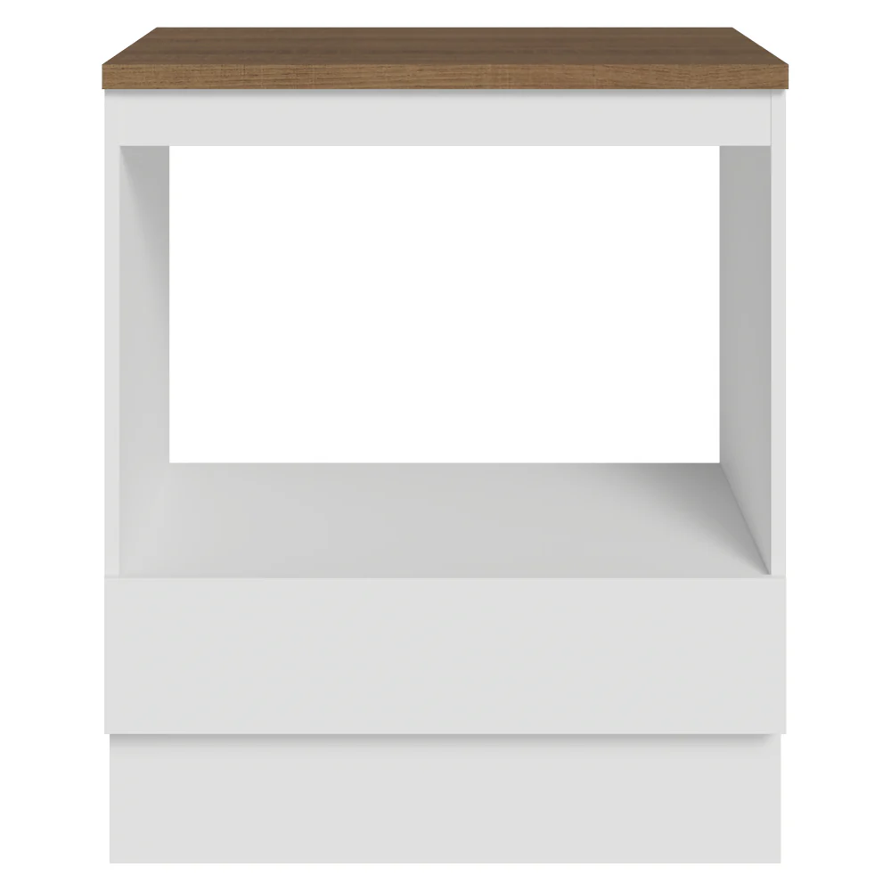 Balcão para Forno/Micro-ondas 70 x 60 cm 1 Gaveta Branco Tampo Rustic Madesa - Image 8
