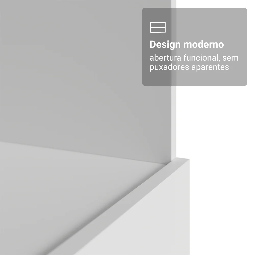 Balcão para Forno/Micro-ondas 70 cm 1 Gaveta (Sem Tampo) Branco Madesa - Image 5
