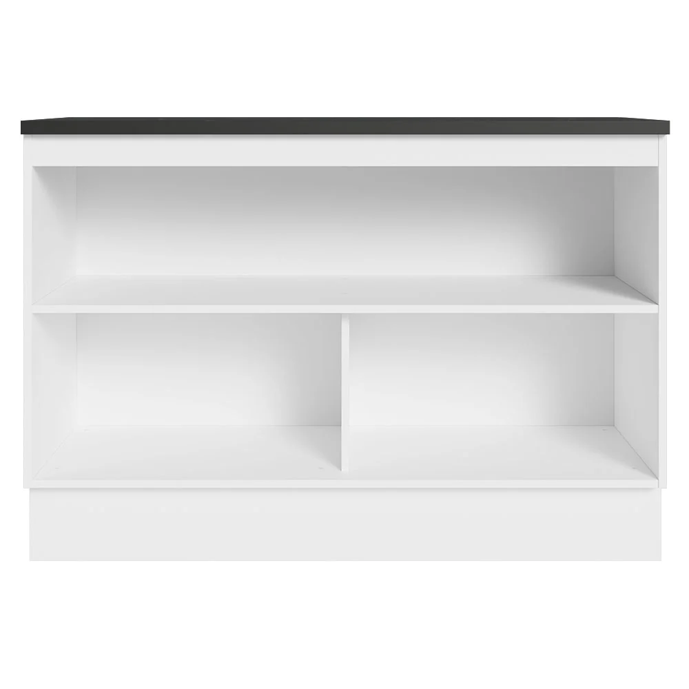 Balcão Cozinha 100% MDF 120 cm 2 Portas Branco/Preto Acordes Madesa - Image 6
