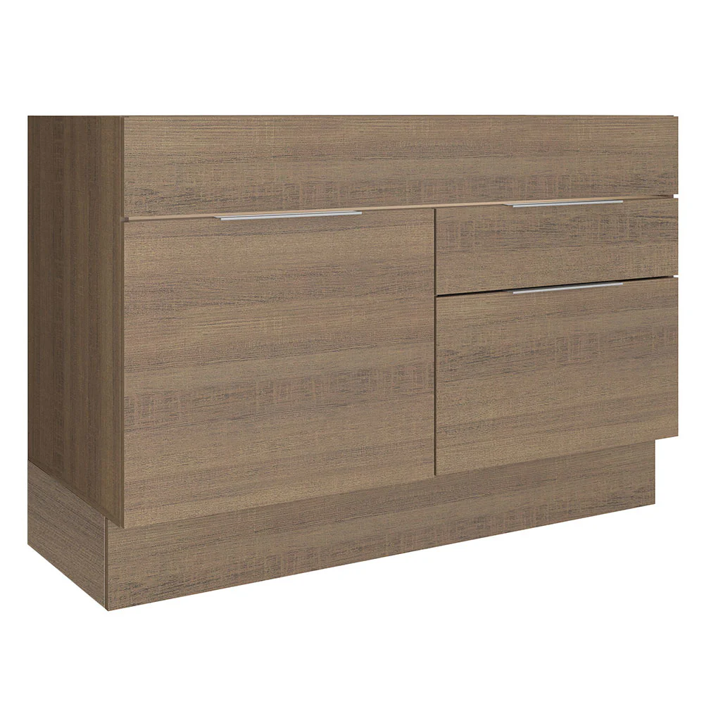 Balcão de Pia Cozinha 120 x 60 cm 1 Porta 2 Gavetas (Sem Tampo) Rustic Stella Madesa
