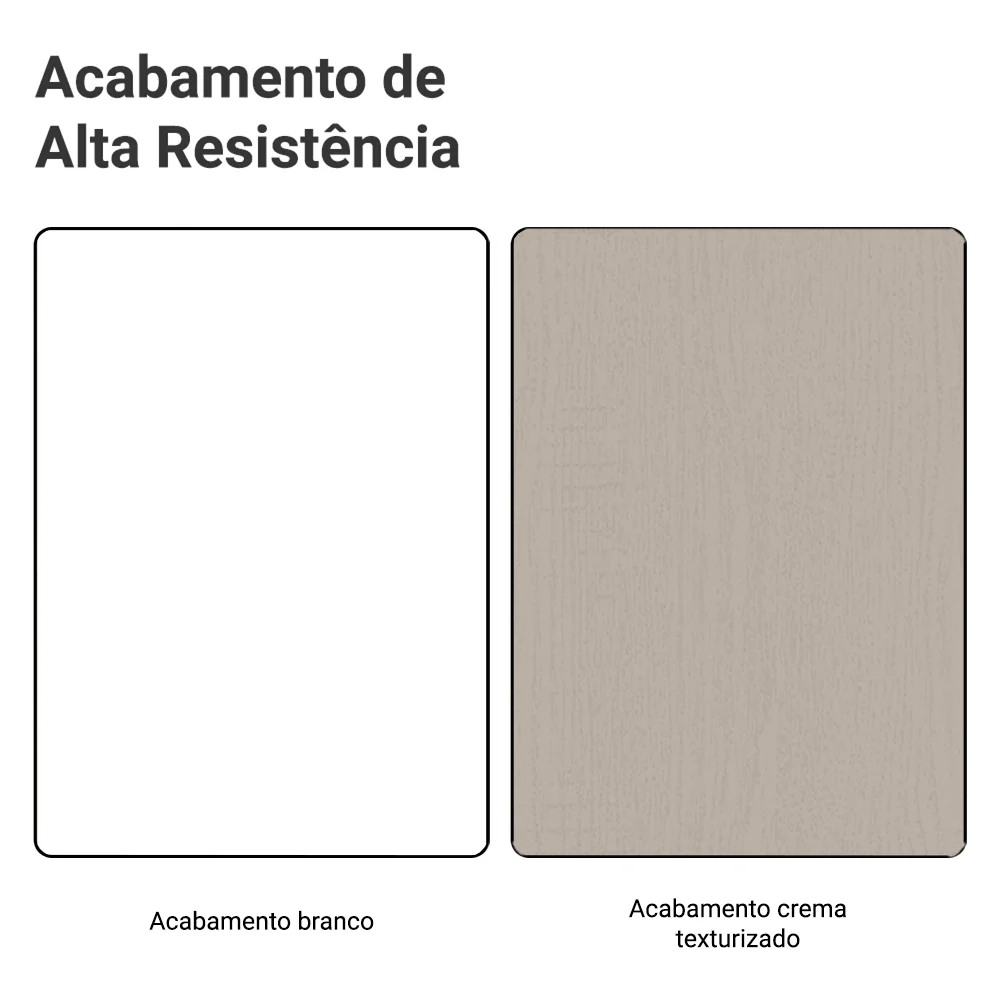 Balcão Cozinha 2 Portas e 3 Gavetas (Com Tampo) Branco/Crema Agata Madesa - Image 10