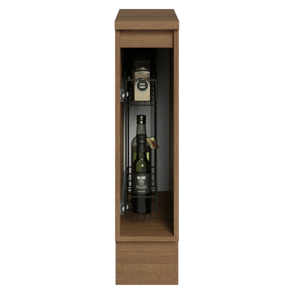 Balcão Porta-Temperos 20 cm 1 Porta Rustic/Cinza Lux Madesa - Image 4