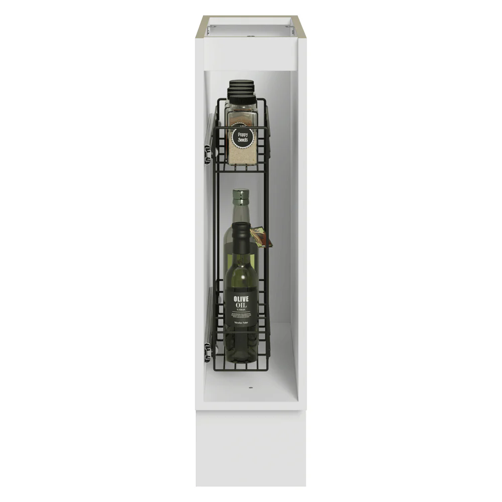 Balcão Porta-Temperos 20 cm 1 Porta (Sem Tampo) Branco/Cinza Lux Madesa - Image 4