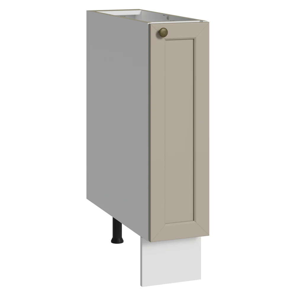 Balcão Porta-Temperos 20 cm 1 Porta (Sem Tampo) Branco/Crema Vik Madesa
