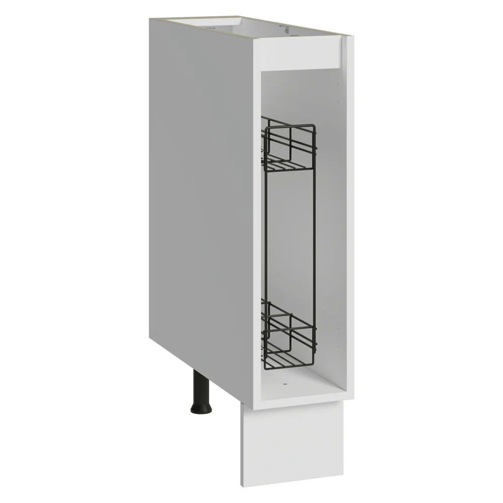 Balcão Porta-Temperos 20x60 cm 1 Porta (Sem Tampo) Branco/Crema Vik Madesa - Image 7