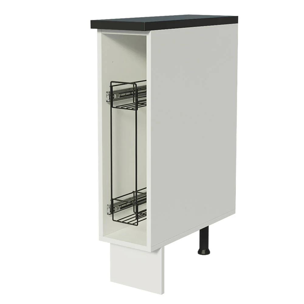 Balcão Porta-Temperos Madesa Acordes 100% MDF 20 cm (Com Tampo) Branco