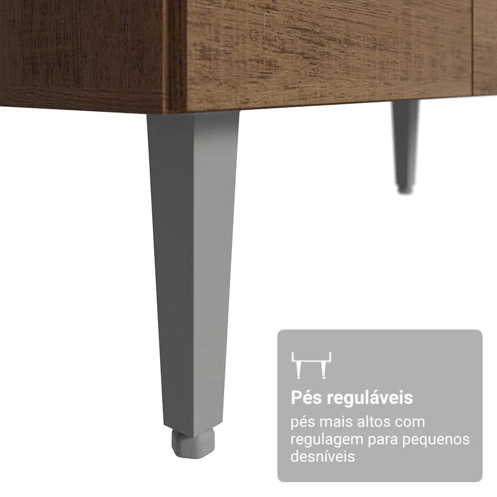 Buffet Aparador 105cm 3 Portas e 1 Gaveta Rustic Madesa - Image 8