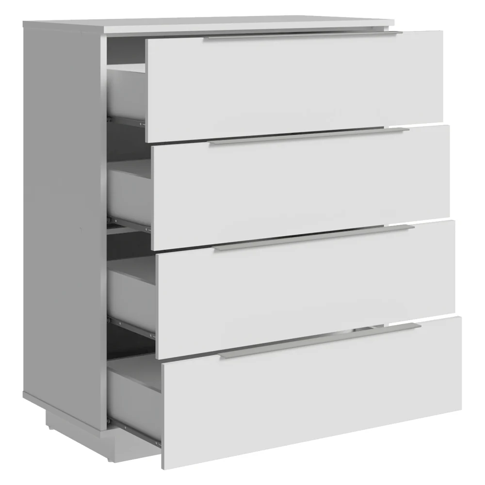 Comoda Madesa 4 Gavetas Branco - Image 5