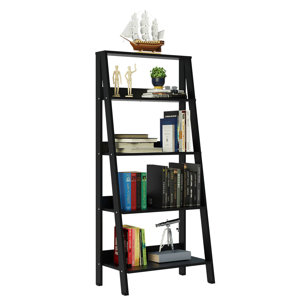 Conjunto Escritório Home Office com Mesa Industrial + Estante Escada Rustic/Preto Madesa - Image 7