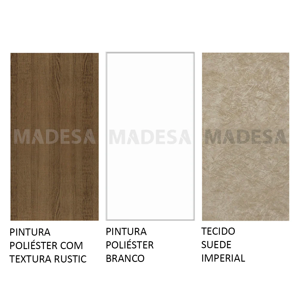 Conjunto Sala de Jantar Madesa Rafaela Mesa Tampo de Vidro com 6 Cadeiras Rustic/Branco/Imperial - Image 10