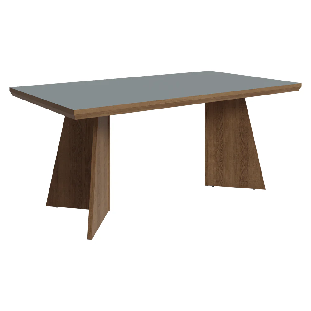 Conjunto Sala de Jantar Tampo de Madeira 6 Cadeiras Rustic/Cinza/Silver Sarlat Madesa - Image 6