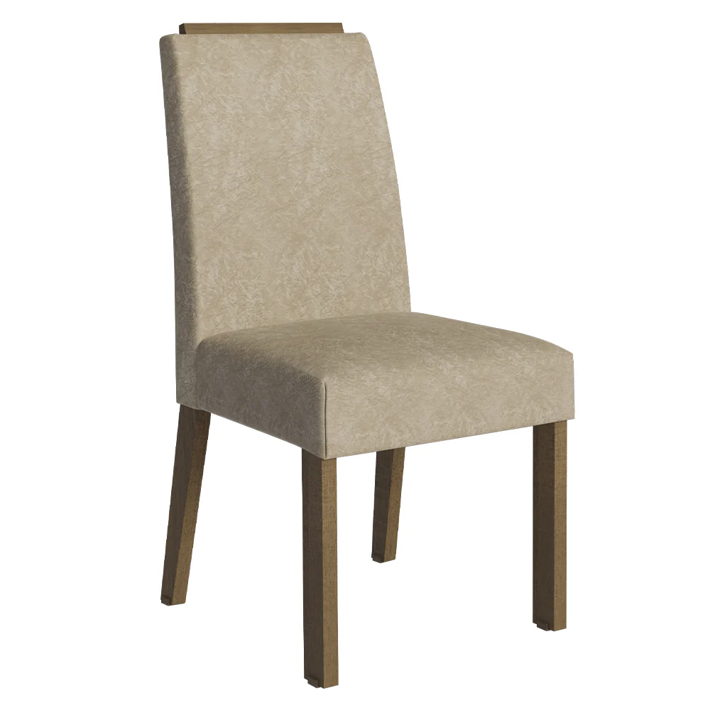 Conjunto Sala de Jantar Tampo com Vidro 4 Cadeiras Rustic/Imperial Todi Madesa - Image 5