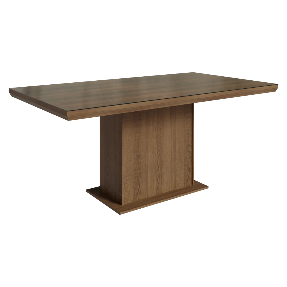 Conjunto Sala de Jantar Tampo com Vidro 6 Cadeiras Rustic/Silver Alba Madesa - Image 5