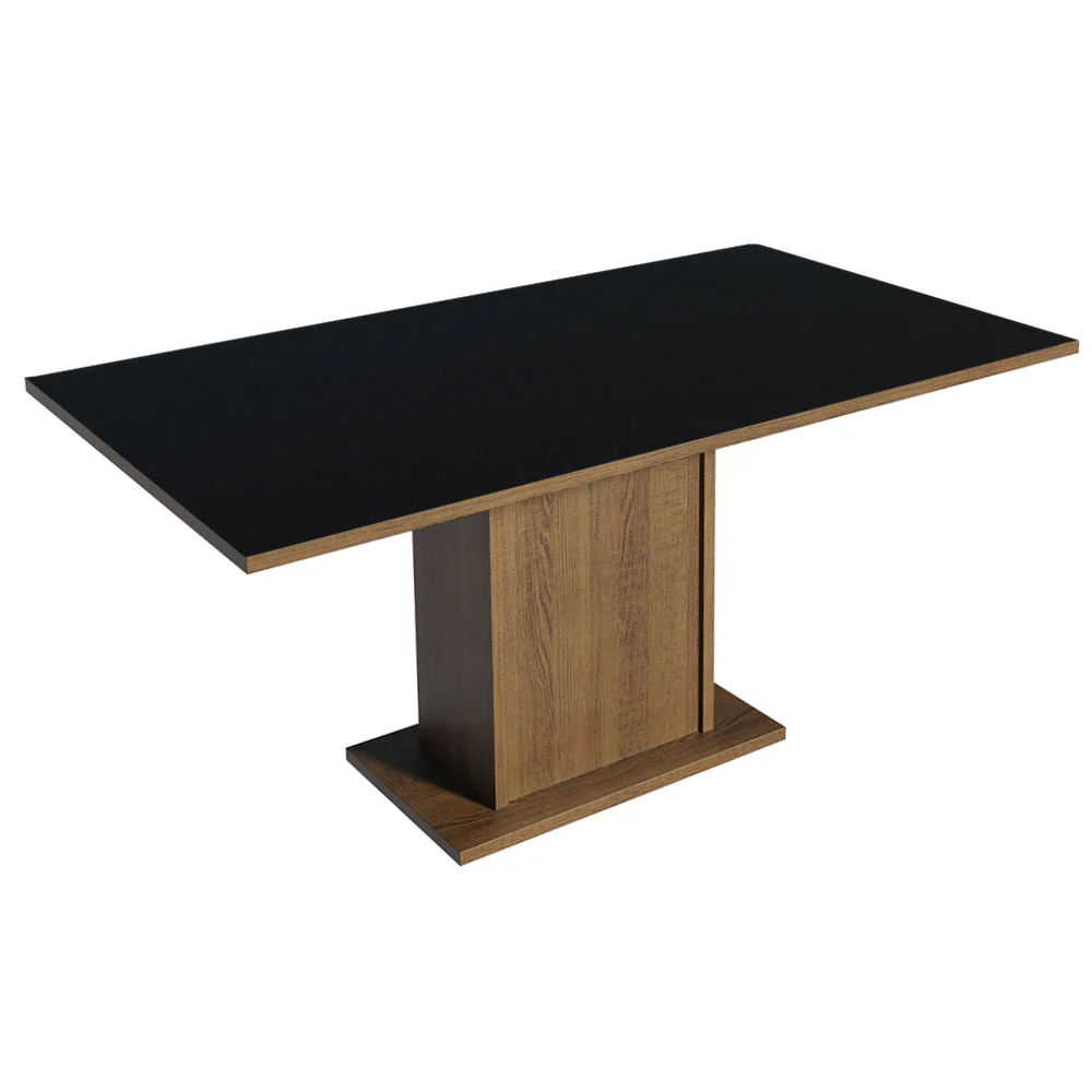 Conjunto Sala de Jantar Mesa Tampo de Madeira 4 Cadeiras Rustic/Preto/Oxford Keila Madesa - Image 5