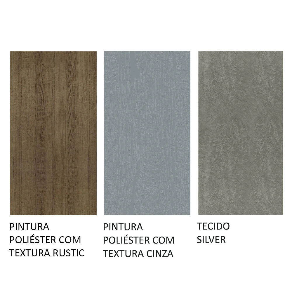 Conjunto Sala de Jantar Mesa Tampo de Madeira 6 Cadeiras Rustic/Cinza/Silver Hanna Madesa - Image 10