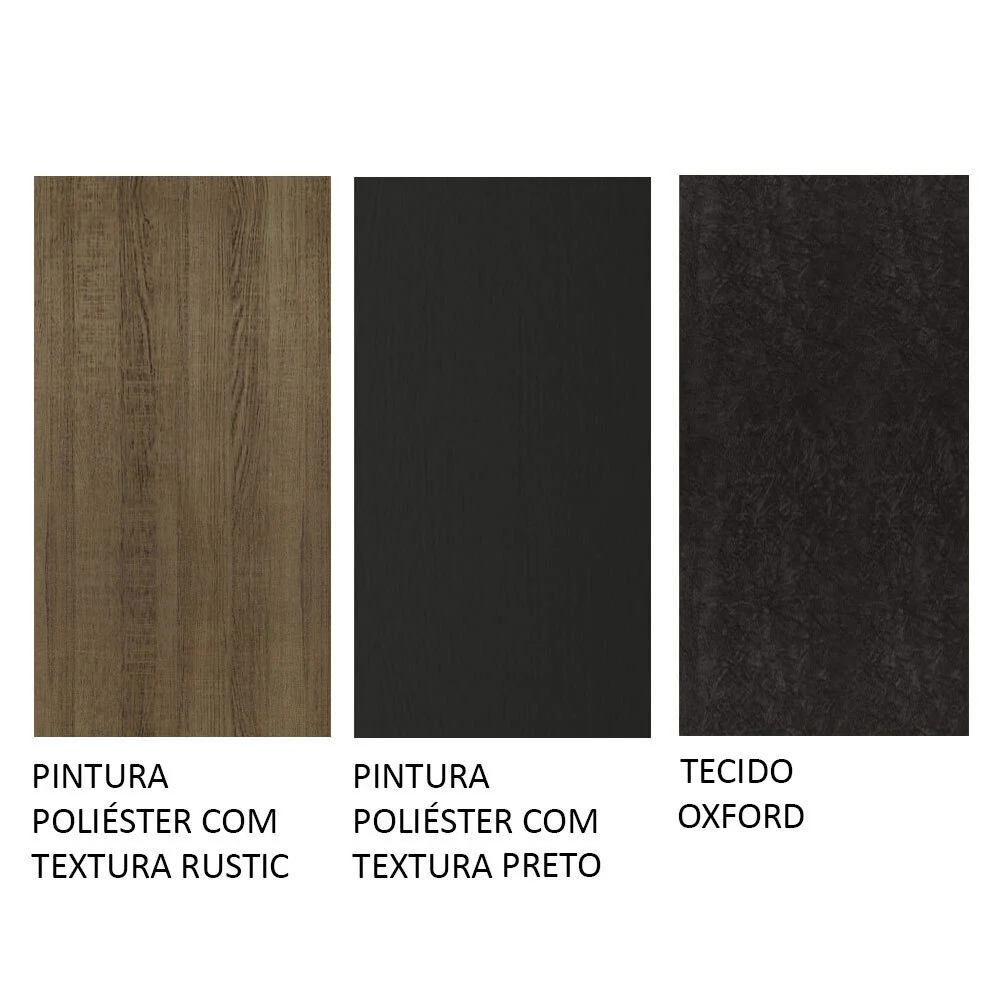 Conjunto Sala de Jantar Mesa Tampo de Vidro 4 Cadeiras Preto/Oxford Celina Madesa - Image 10