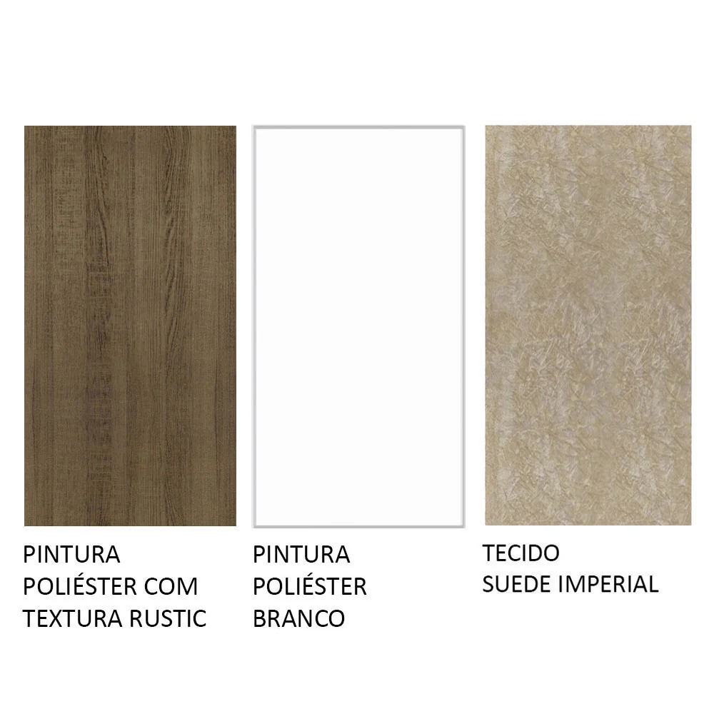 Conjunto Sala de Jantar Mesa Tampo de Vidro 4 Cadeiras Rustic/Branco/Imperial Aryeli Madesa - Image 9