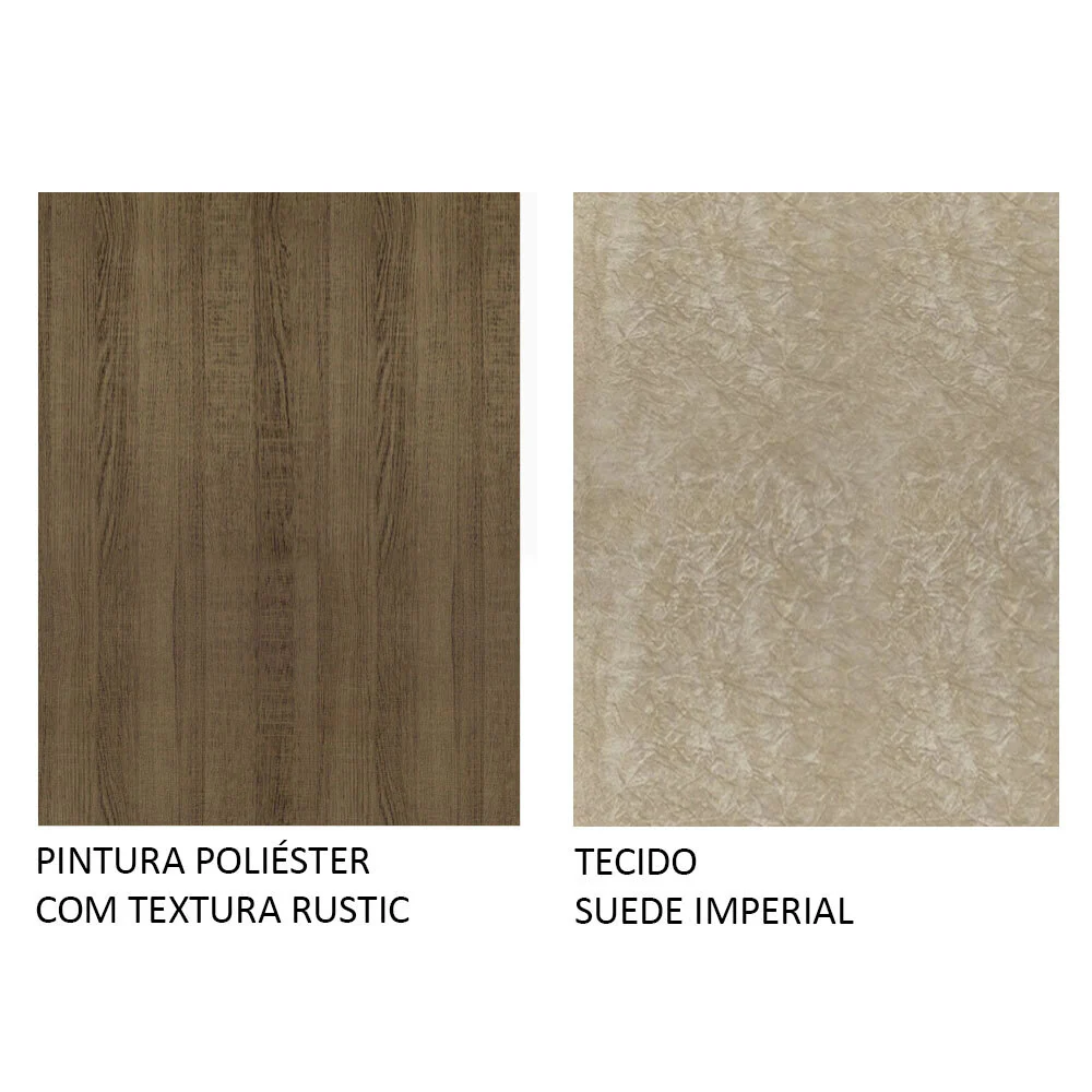 Conjunto Sala de Jantar Mesa Tampo de Vidro 4 Cadeiras Rustic/Imperial Ivy Madesa - Image 10