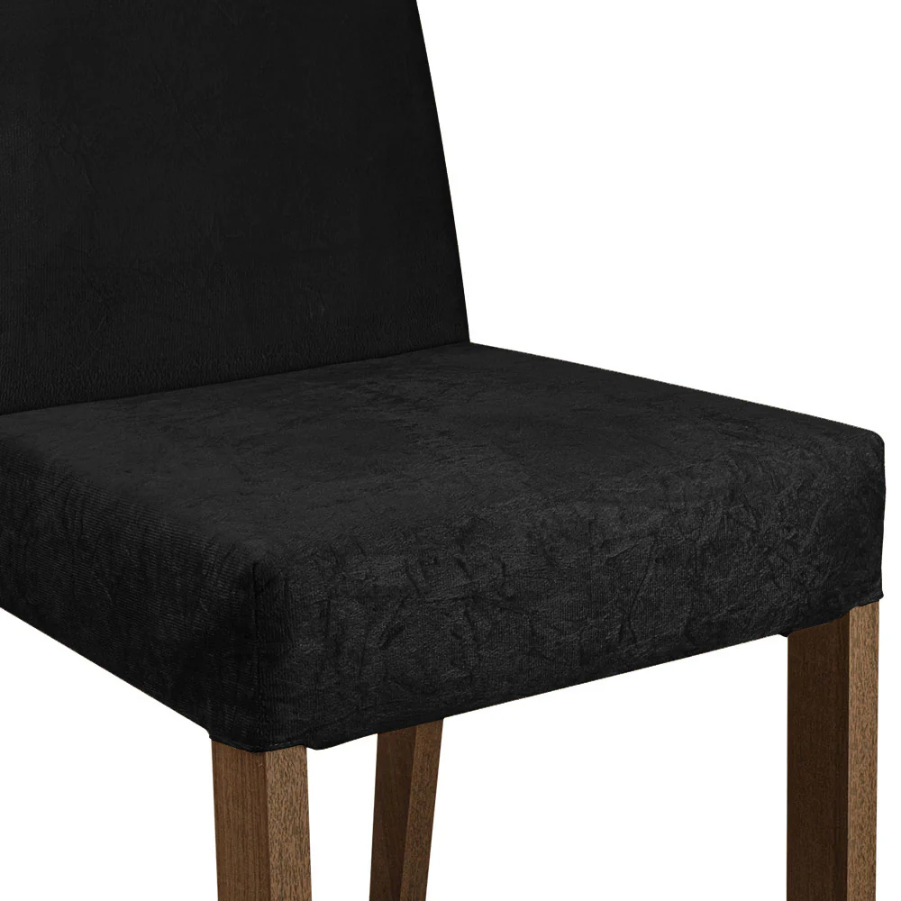 Conjunto Sala de Jantar Mesa Tampo de Vidro 4 Cadeiras Rustic/Preto/Oxford Taylor Madesa - Image 7