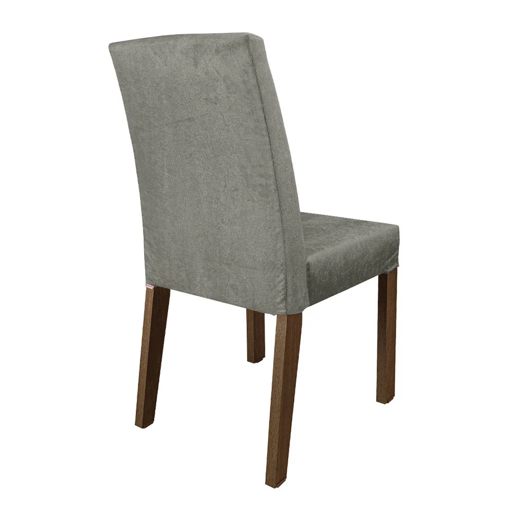 Conjunto Sala de Jantar Mesa Tampo de Vidro 6 Cadeiras Rustic/Cinza/Silver Geórgia Madesa - Image 11