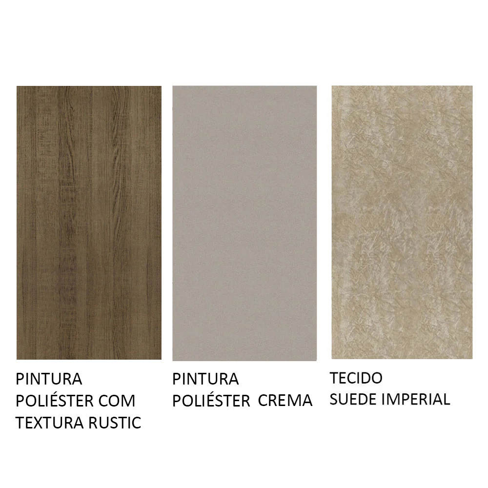 Conjunto Sala de Jantar Mesa Tampo de Vidro 6 Cadeiras Rustic/Crema/Imperial Marissa Madesa - Image 9