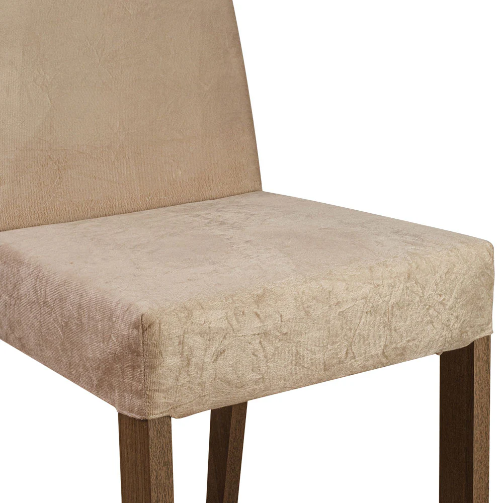 Conjunto Sala de Jantar Mesa Tampo de Vidro 6 Cadeiras Rustic/Crema/Imperial Valerie Madesa - Image 7