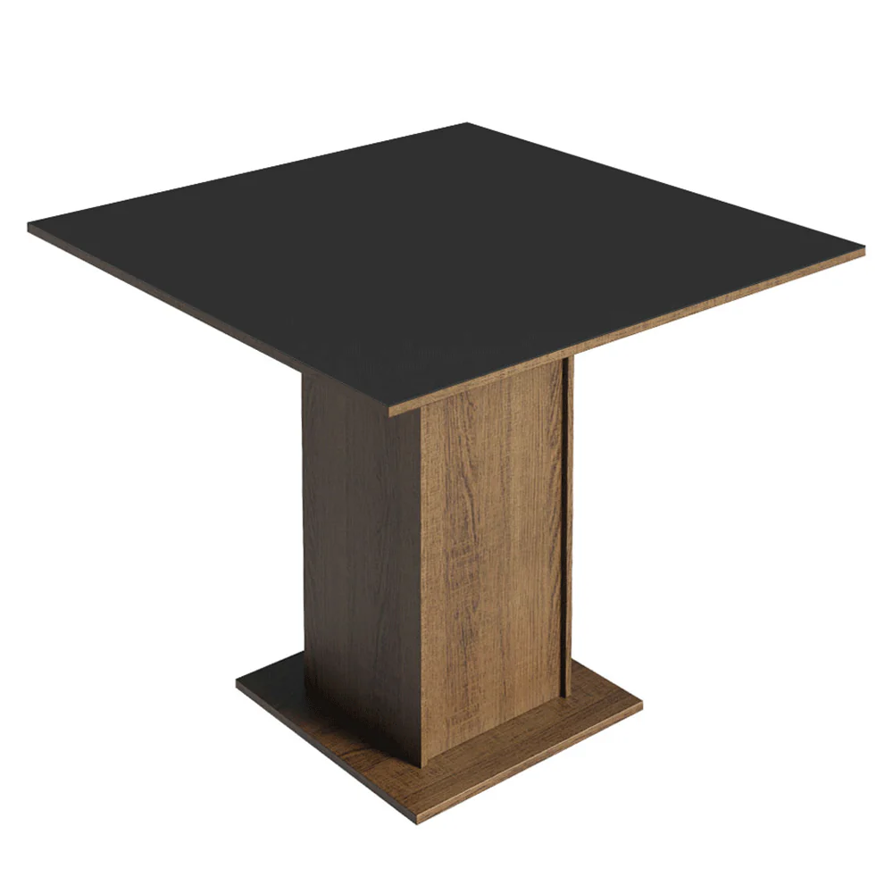 Conjunto Sala de Jantar Tampo de Madeira 4 Cadeiras Rustic/Preto/Oxford Aspen Madesa - Image 6