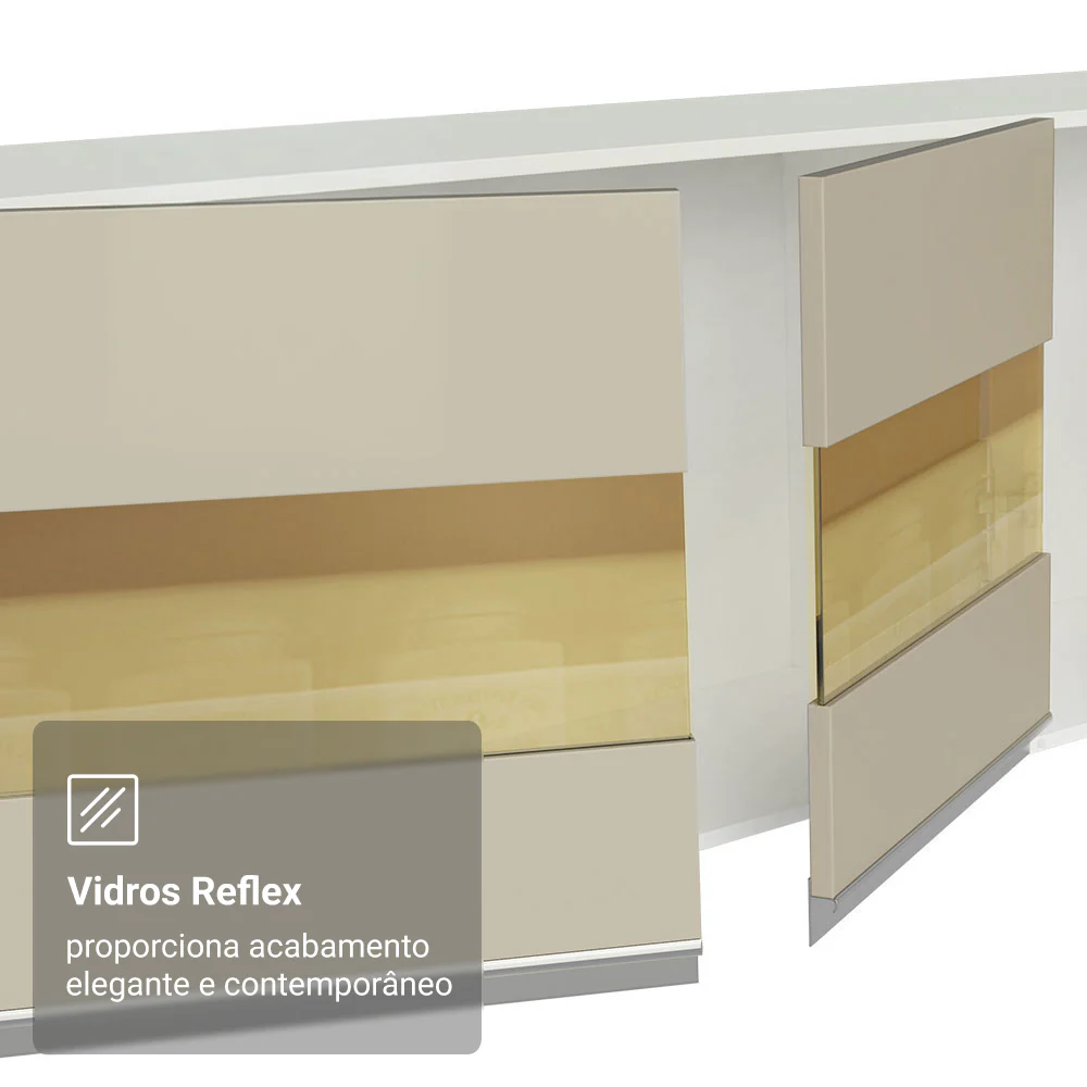 Armário de Cozinha Compacta 100% MDF 120 cm Branco/Rustic/Crema Smart Madesa 01 - Image 6