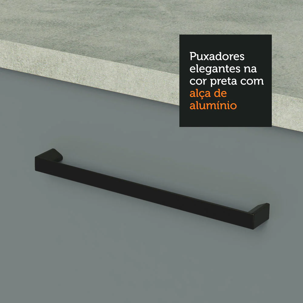 Armário de Cozinha Compacta 120cm Branco/Cinza Agata Madesa 02 - Image 6