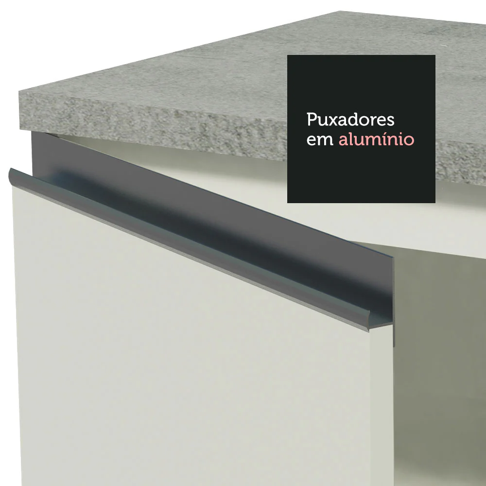 Armário de Cozinha Compacta 120cm Branco Glamy Madesa 03 - Image 6