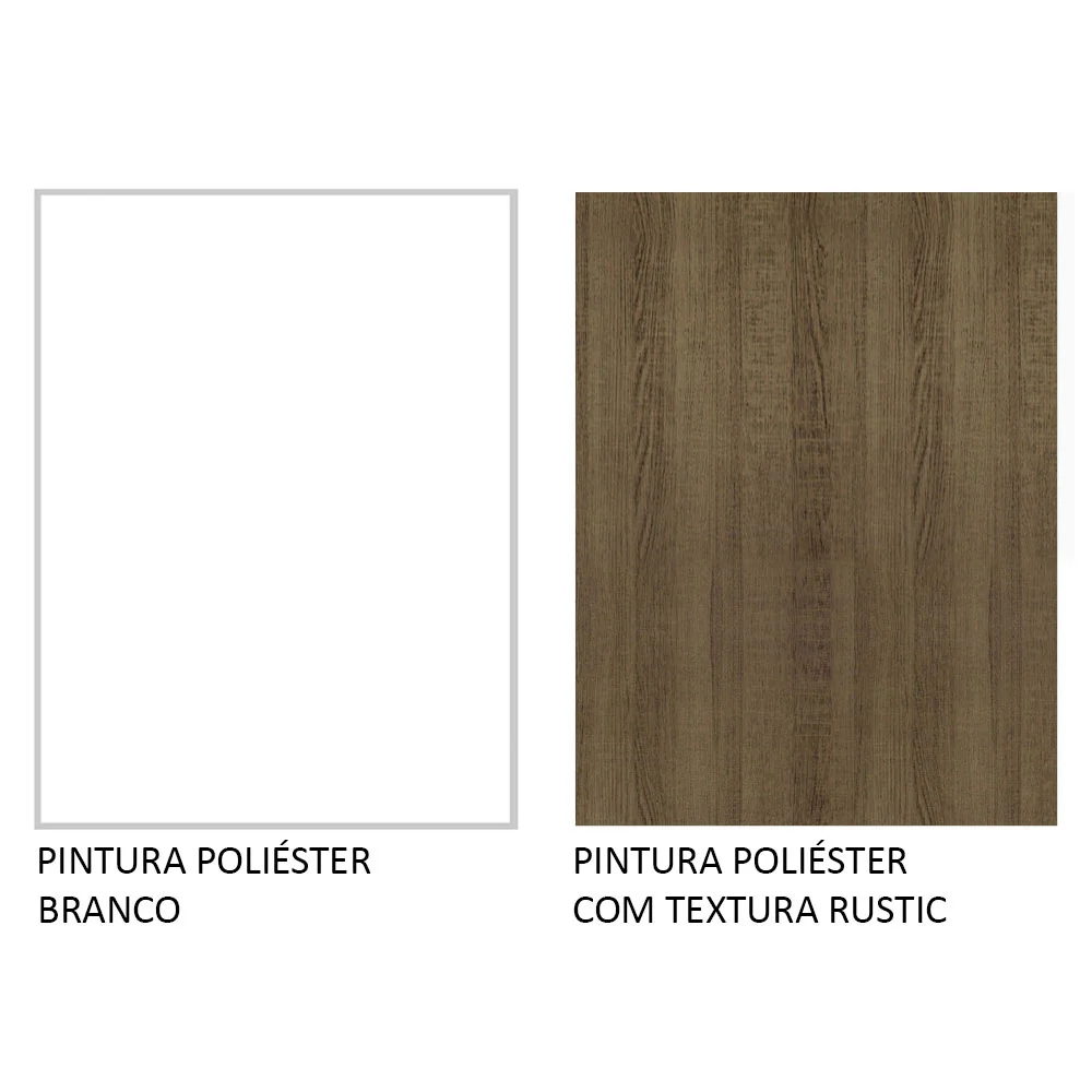 Armário de Cozinha Compacta 280cm Branco/Rustic/Branco Marina Madesa 01 - Image 11
