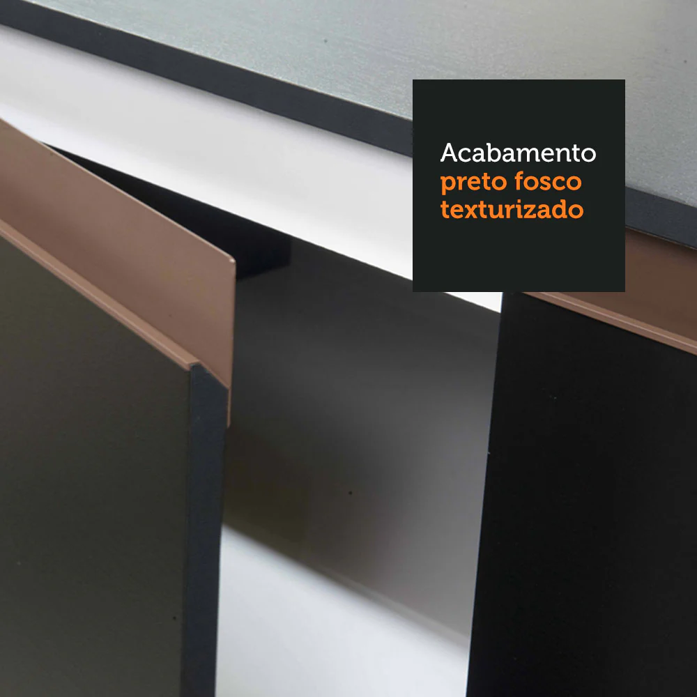 Armário de Cozinha Completa de Canto 332cm Preto Reims Madesa 02 - Image 8