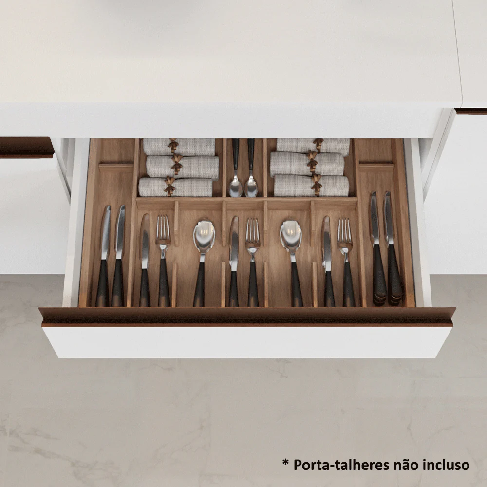 Armário de Cozinha Completa de Canto 452cm Branco Reims Madesa 01 - Image 9
