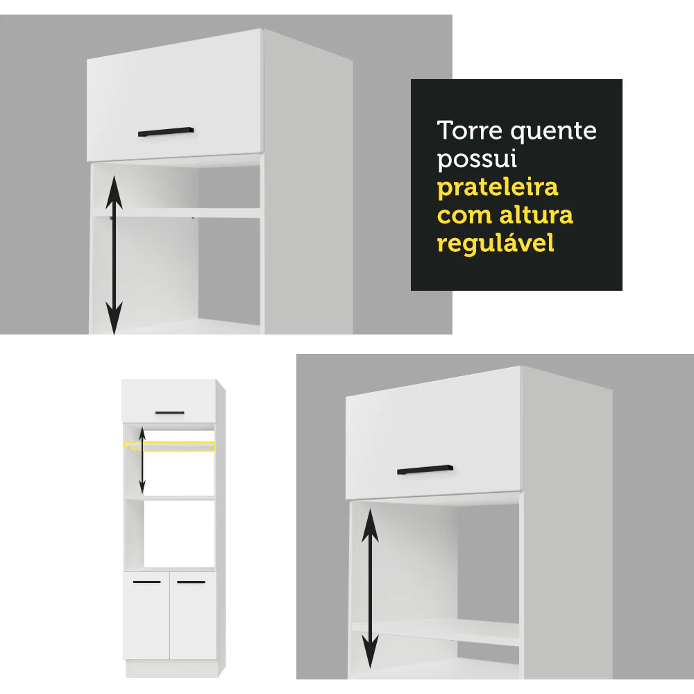 Armário de Cozinha Completa 270cm Branco Agata Madesa 04 - Image 10