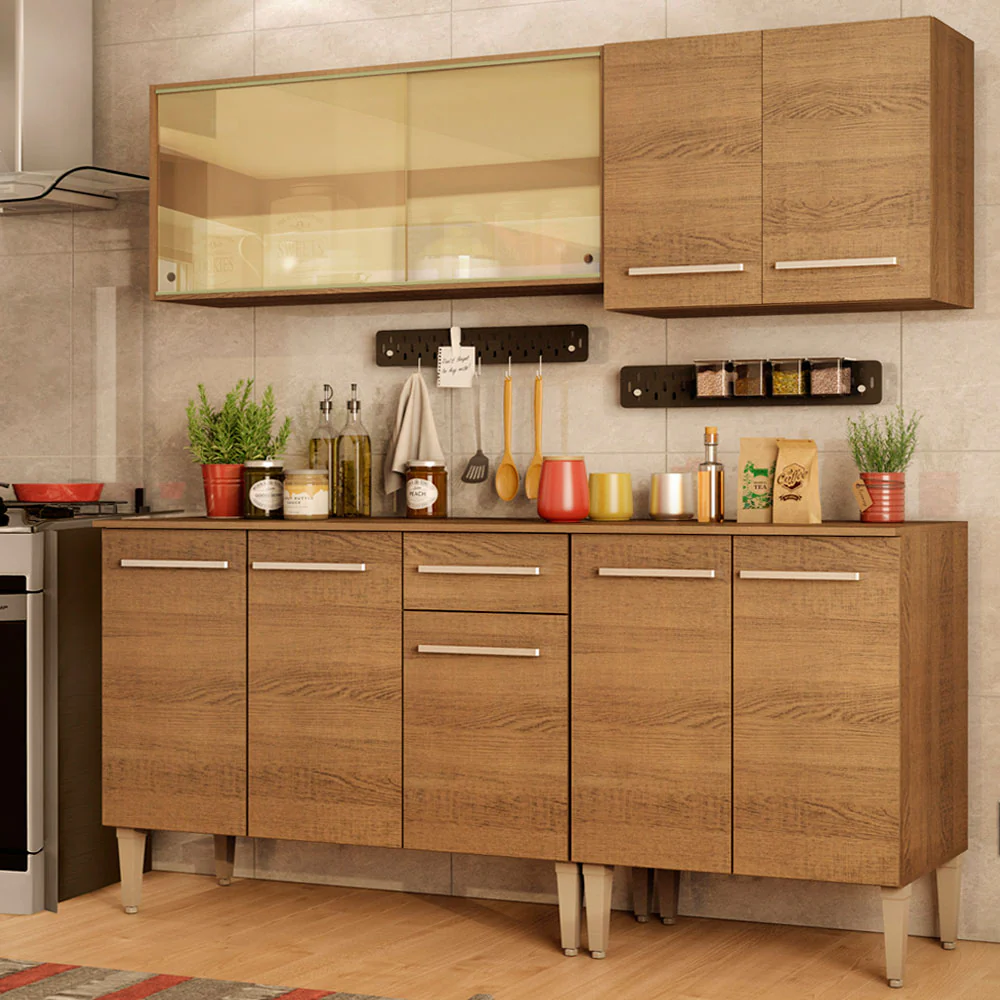 Armário de Cozinha Completa 169cm Rustic Emilly Drive Madesa 04